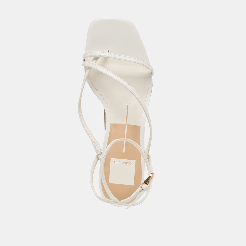 Dolce Vita SHOES | Karlos Wide True White Leather Sandals