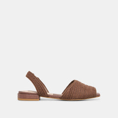 Dolce Vita SHOES | MARZY Cocoa Raffia Slingback Peep-Toe Sandals