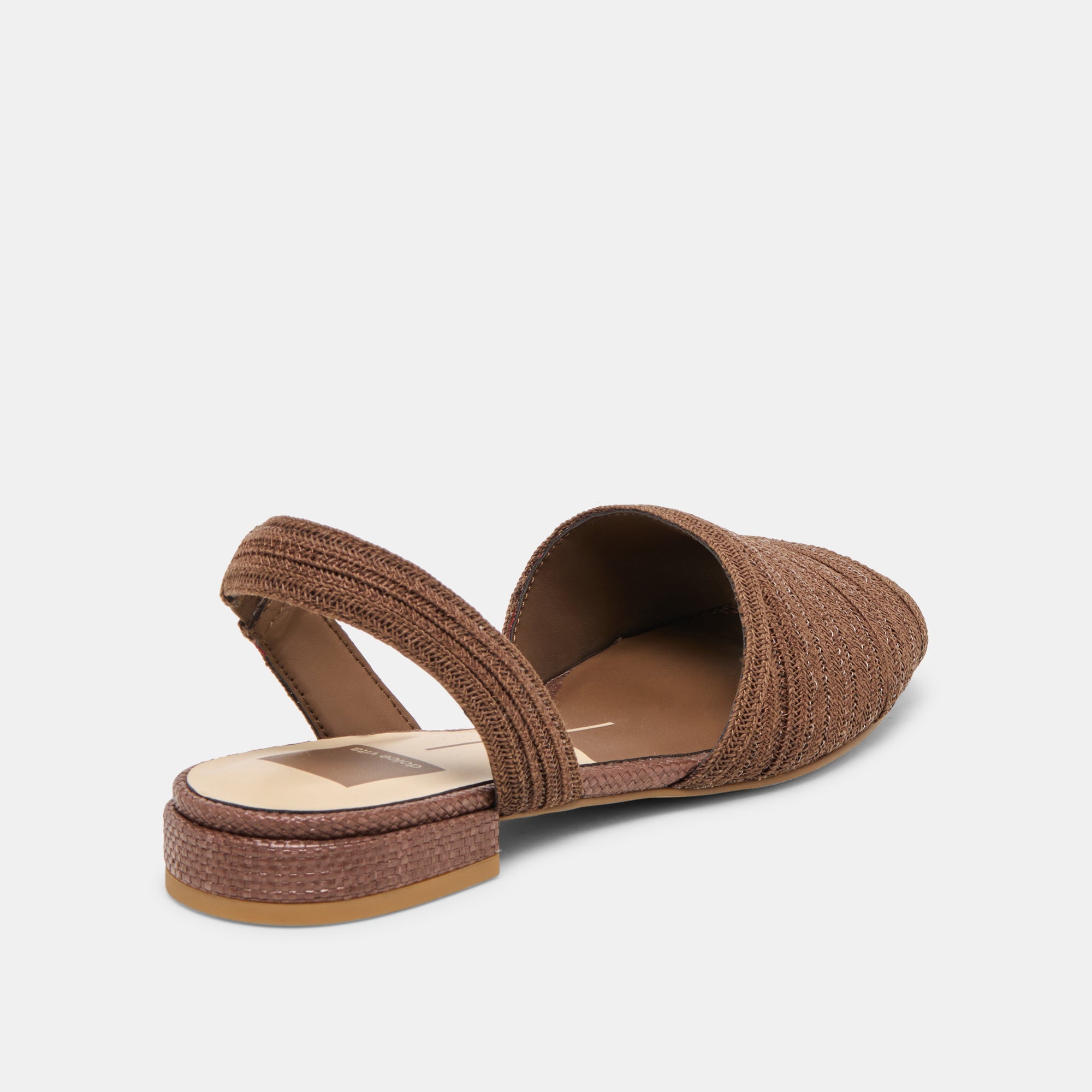 Dolce Vita SHOES | MARZY Cocoa Raffia Slingback Peep-Toe Sandals