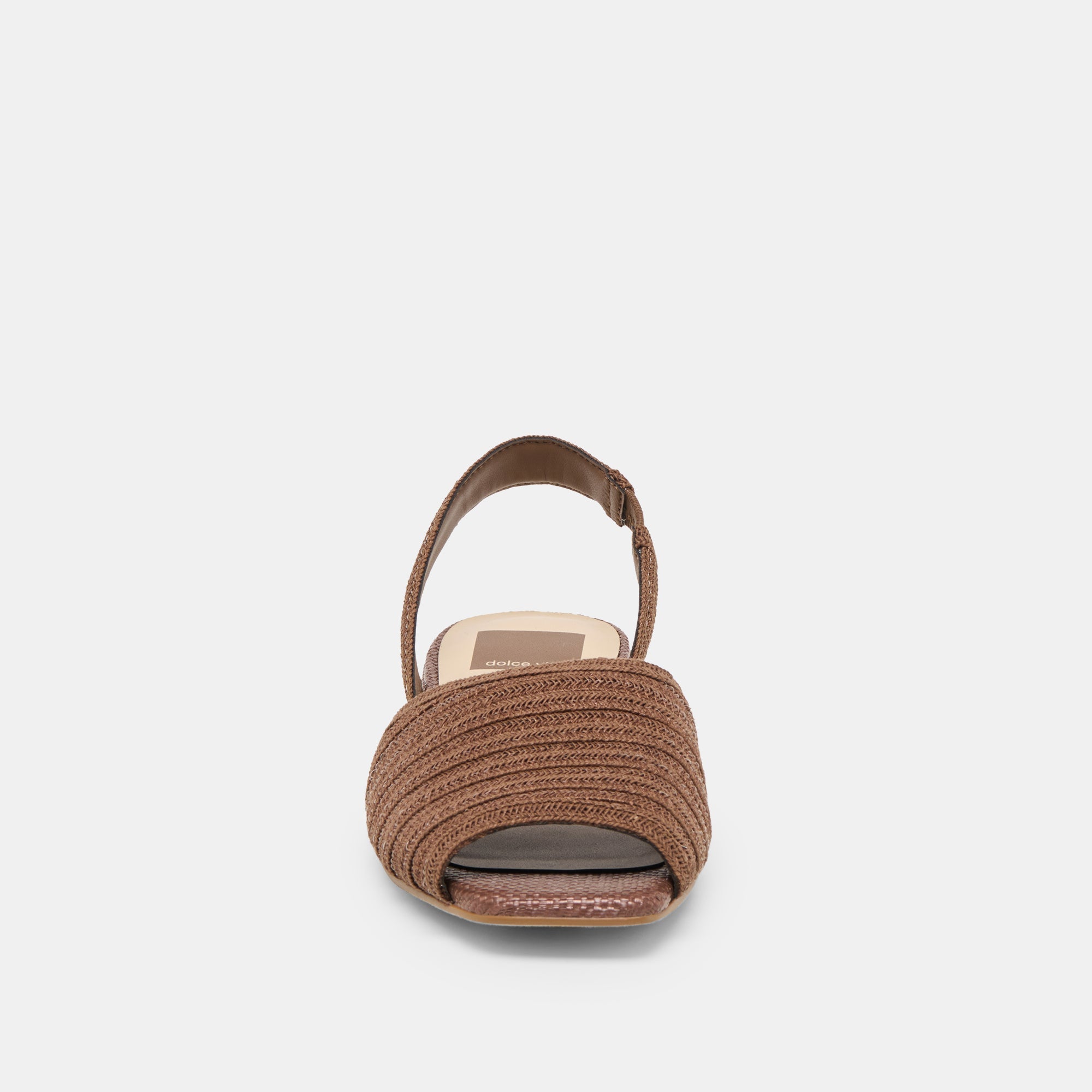 Dolce Vita SHOES | MARZY Cocoa Raffia Slingback Peep-Toe Sandals