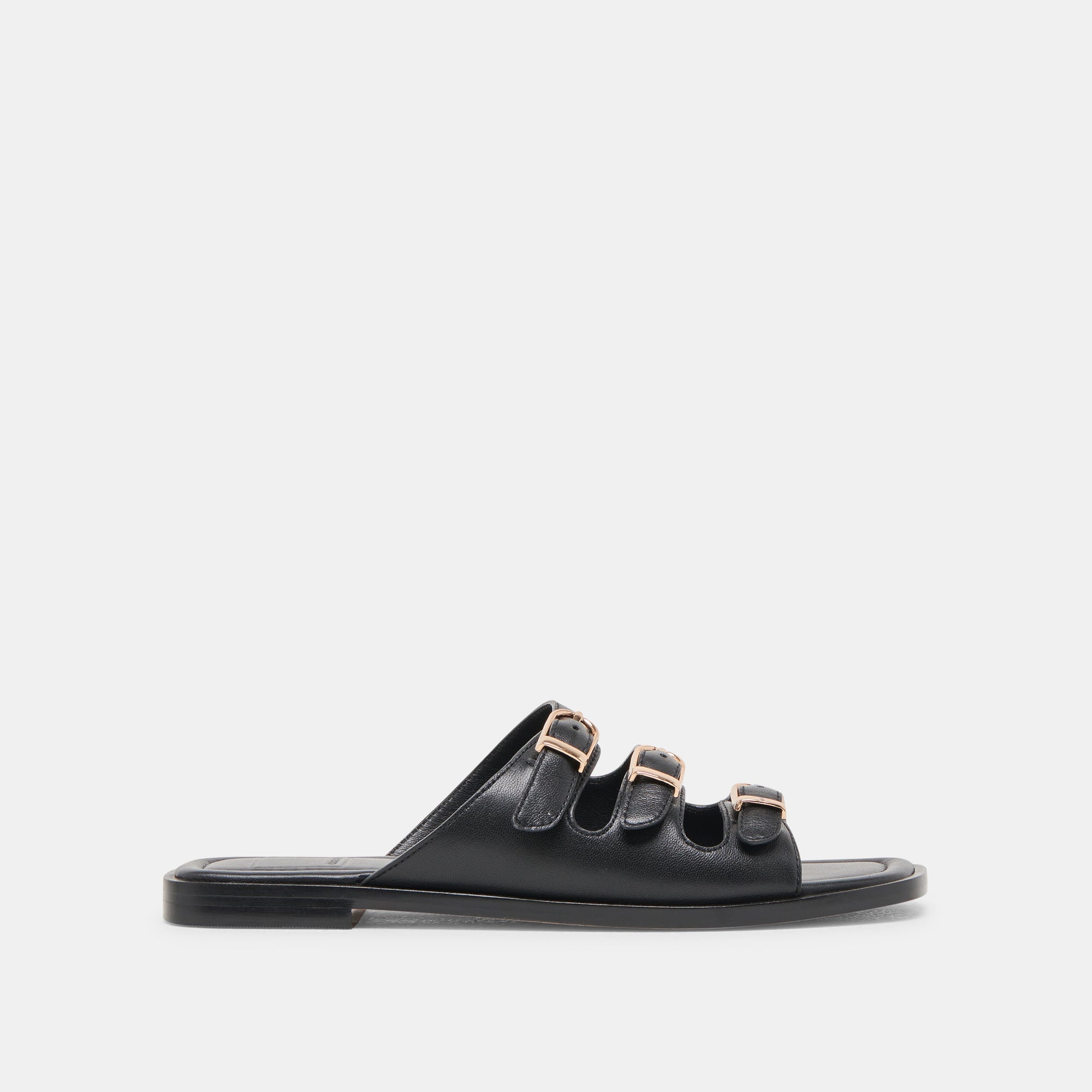 Dolce Vita SHOES | Fin Black Leather Sandals