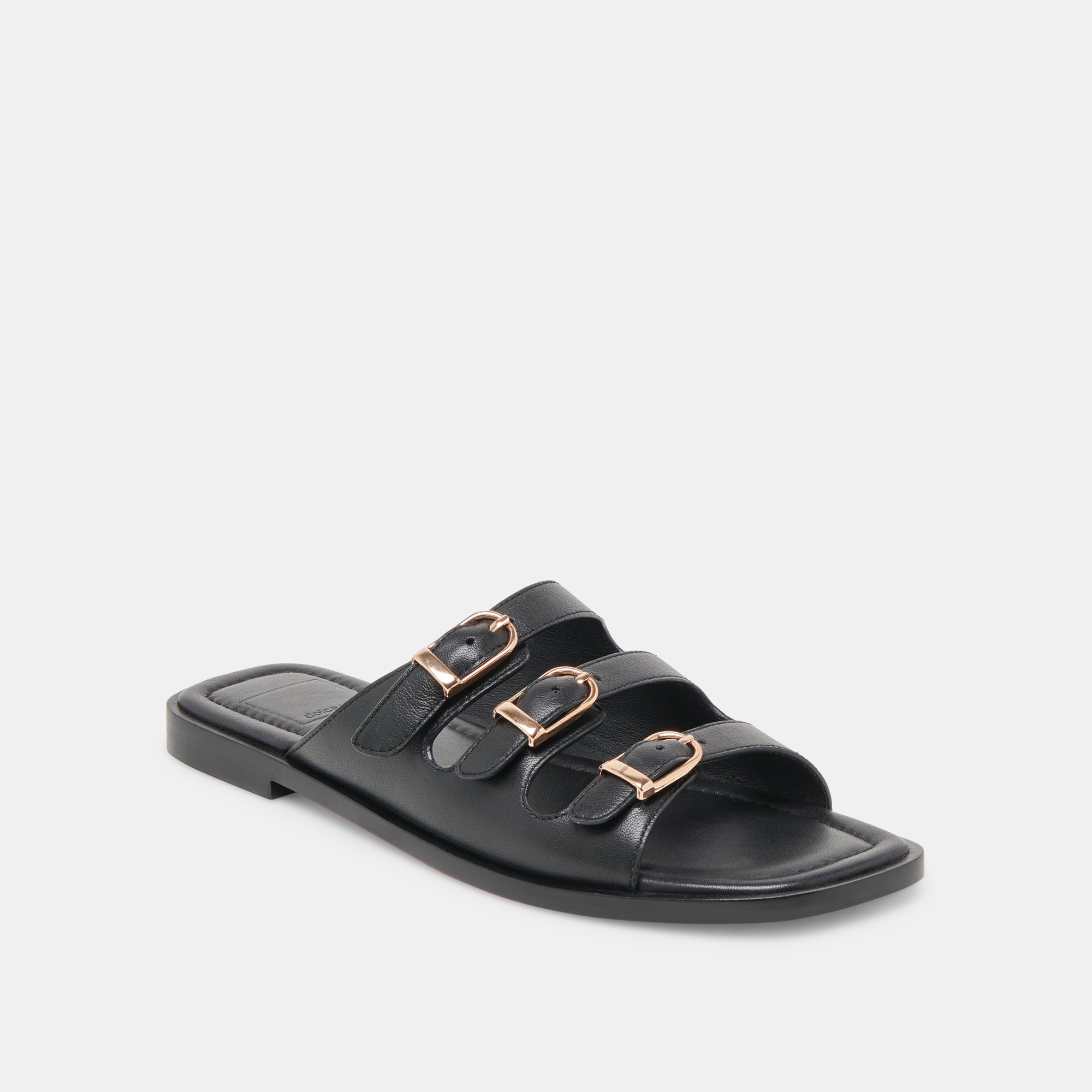 Dolce Vita SHOES | Fin Black Leather Sandals