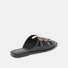 Dolce Vita SHOES | Fin Black Leather Sandals
