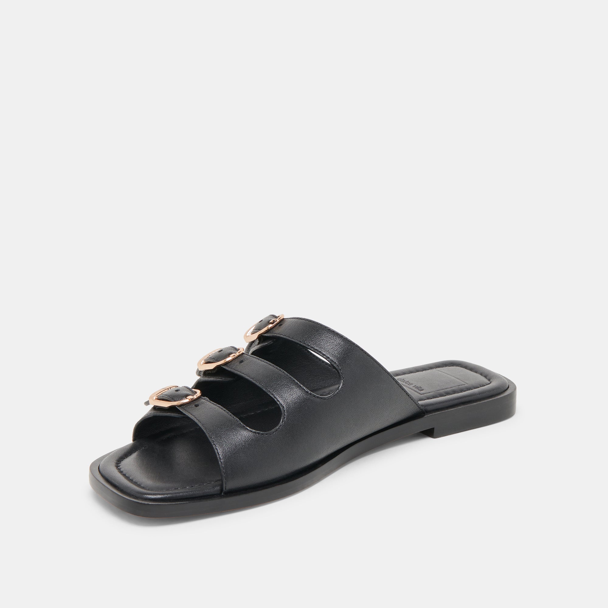 Dolce Vita SHOES | Fin Black Leather Sandals