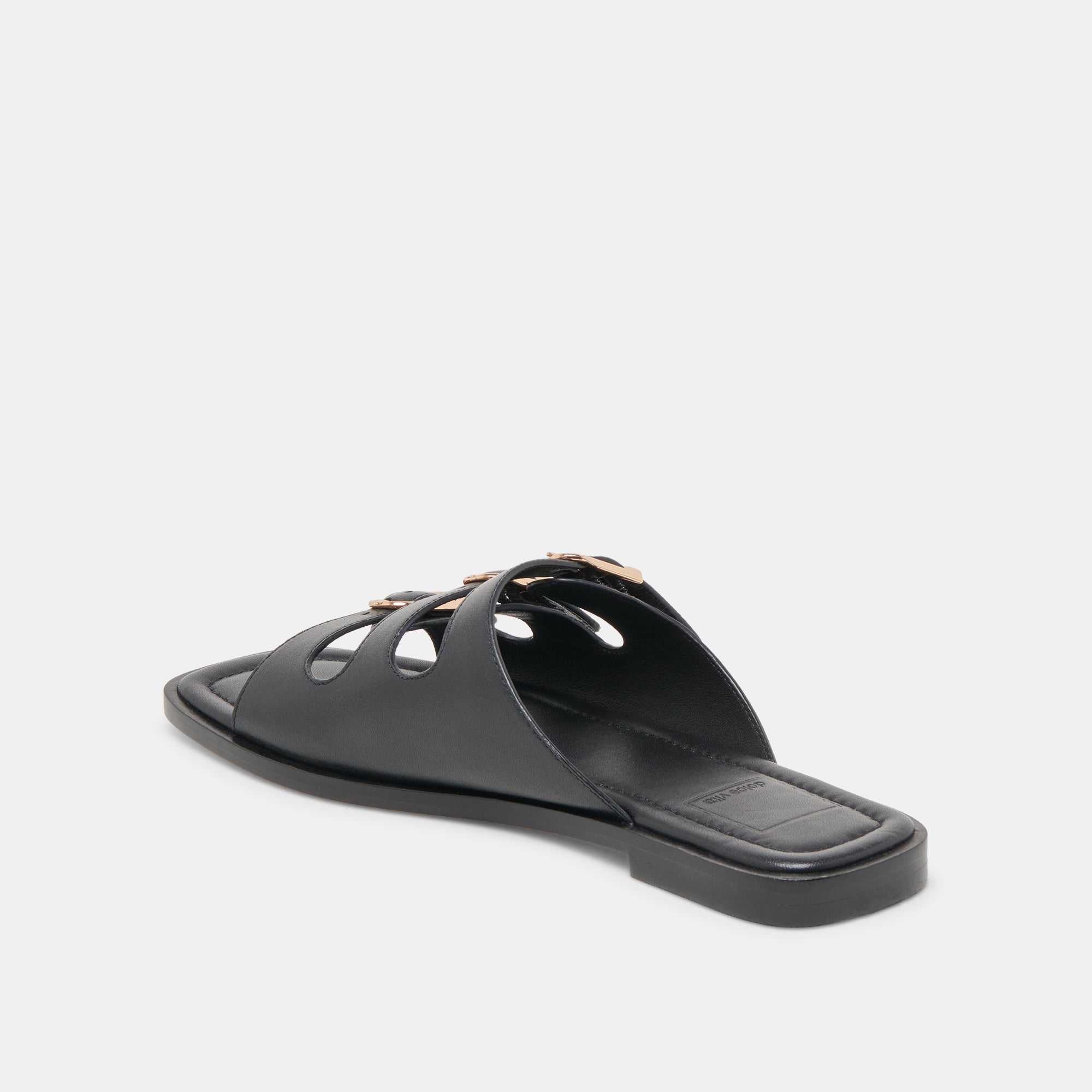 Dolce Vita SHOES | Fin Black Leather Sandals