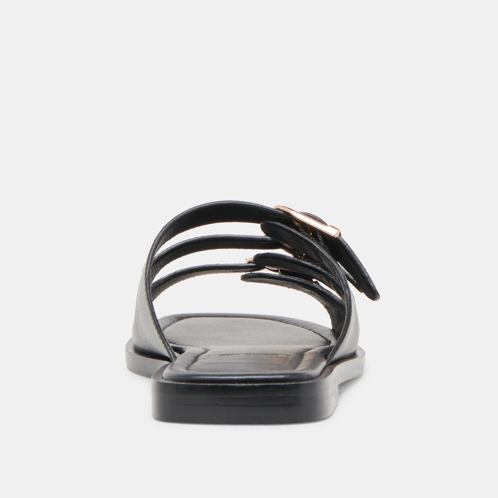 Dolce Vita SHOES | Fin Black Leather Sandals