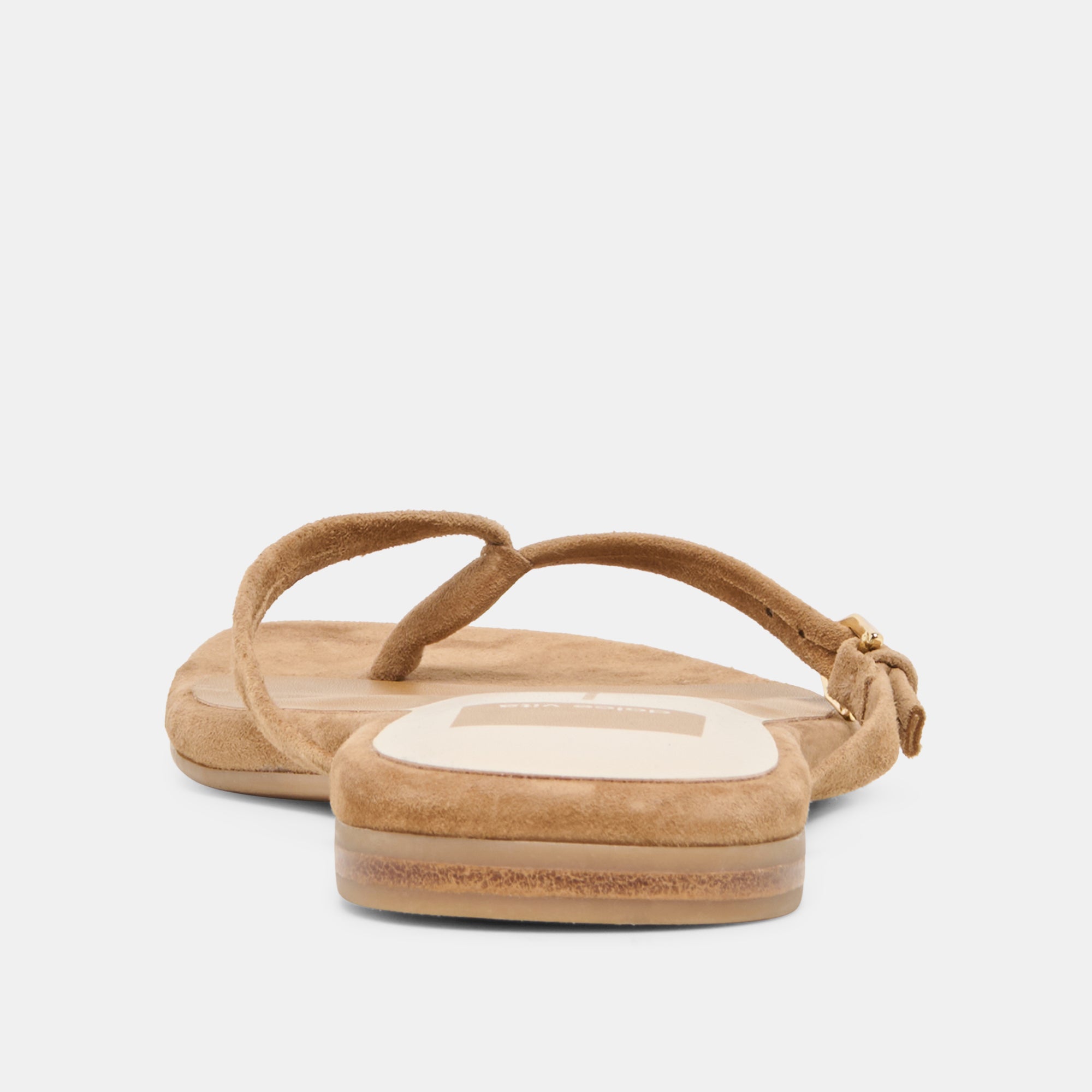 Dolce Vita SHOES | MALTA Lt Brown Suede Buckle Flip-Flop Sandals