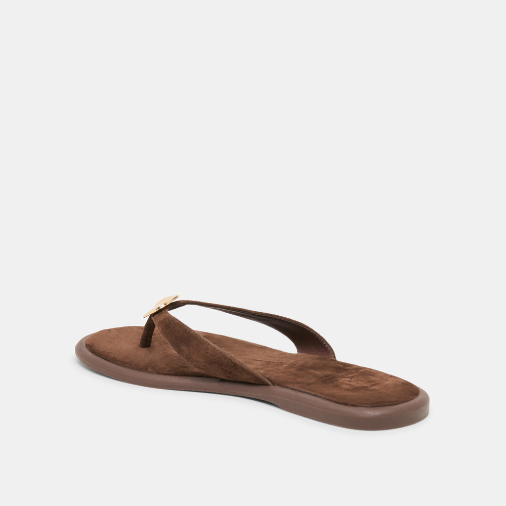 Dolce Vita SHOES | Jaina Dk Brown Suede Sandals