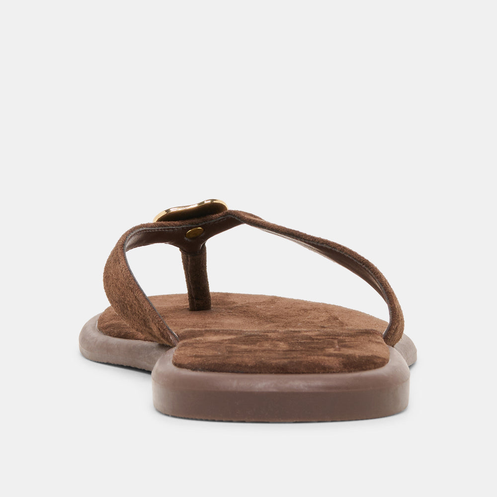 Dolce Vita SHOES | Jaina Dk Brown Suede Sandals