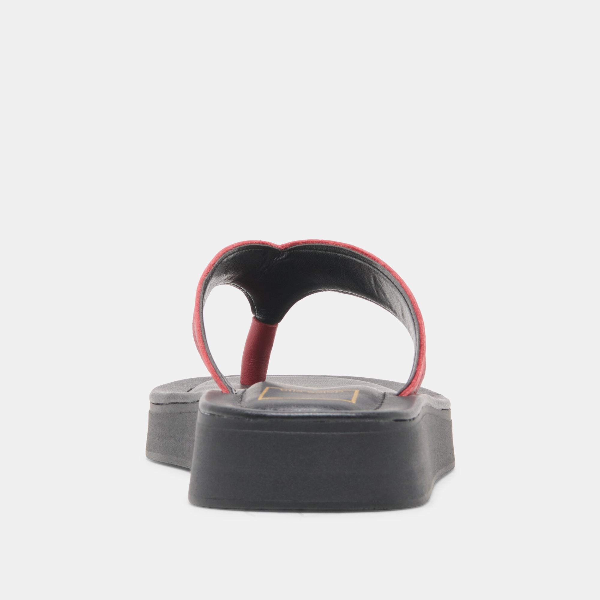 Dolce Vita SHOES | BLAYZE Red Leather Platform Flip-Flop Sandals