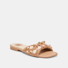 Dolce Vita SHOES | Lizza Toffee Beaded Raffia Sandals