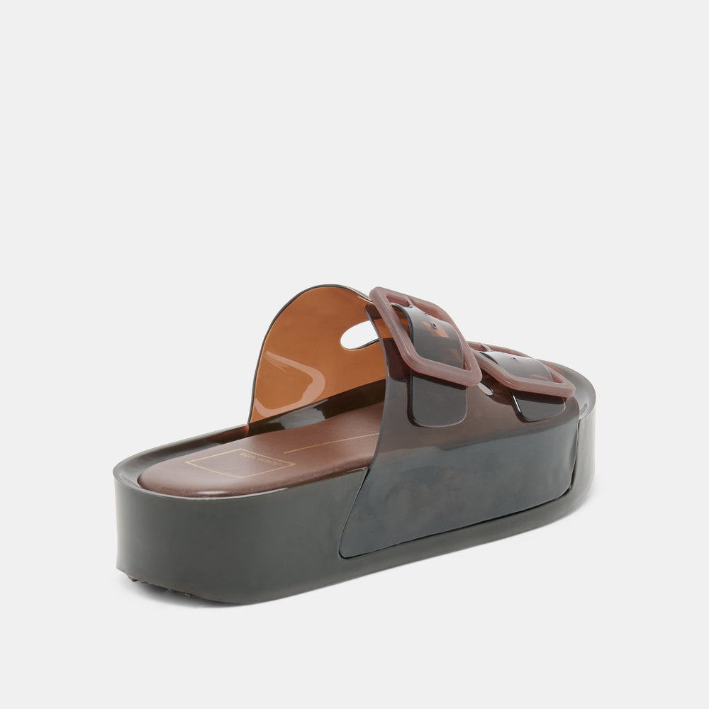 Dolce Vita SHOES | JULIO X Chocolate Vinyl Jelly Platform Sandals