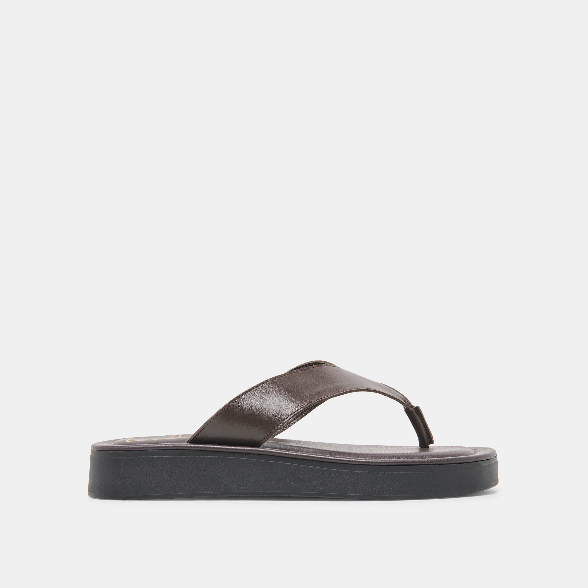 Dolce Vita SHOES | BLAYZE Dk Chocolate Leather Platform Flip-Flop Sandals
