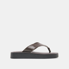 Dolce Vita SHOES | BLAYZE Dk Chocolate Leather Platform Flip-Flop Sandals