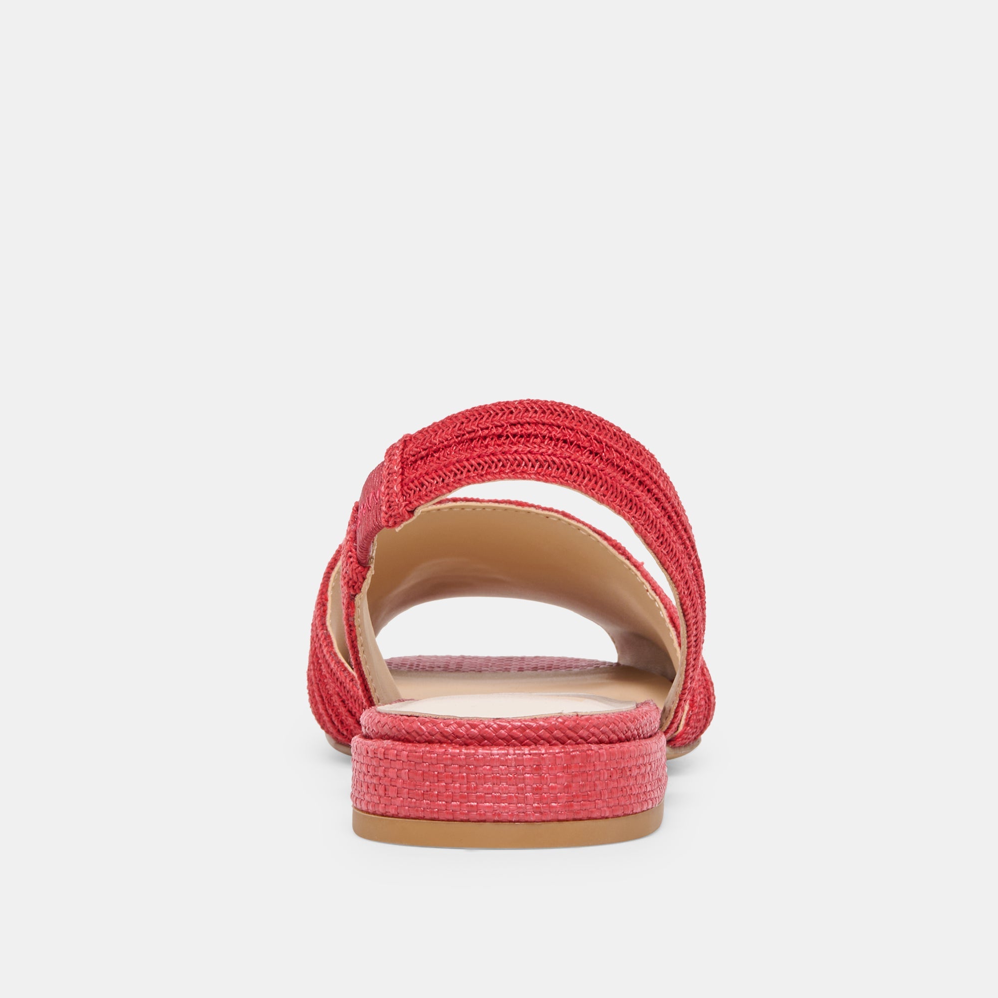 Dolce Vita SHOES | MARZY Red Raffia Slingback Peep-Toe Sandals