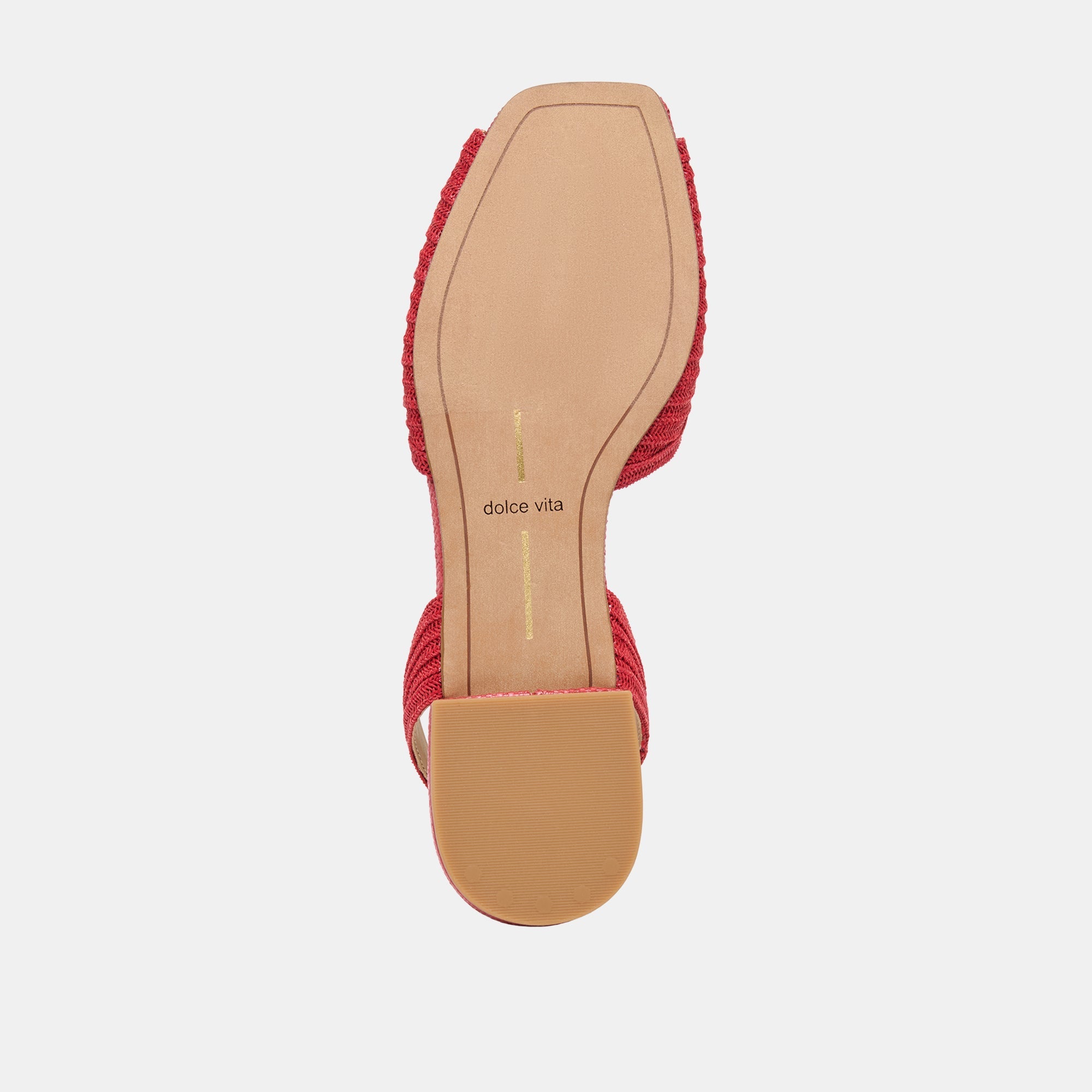 Dolce Vita SHOES | MARZY Red Raffia Slingback Peep-Toe Sandals