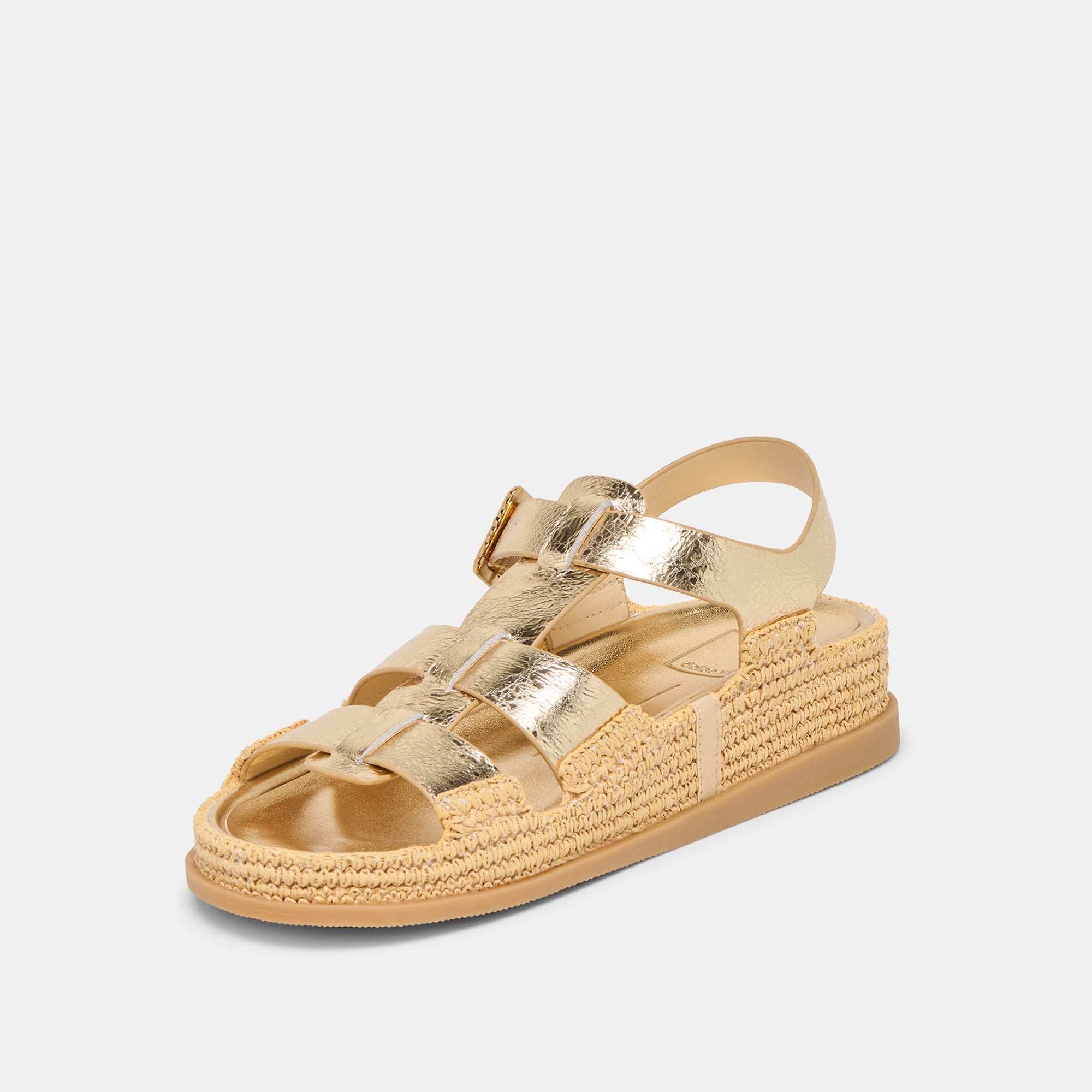 Dolce Vita SHOES | Shenna Gold Distressed Leather Sandals