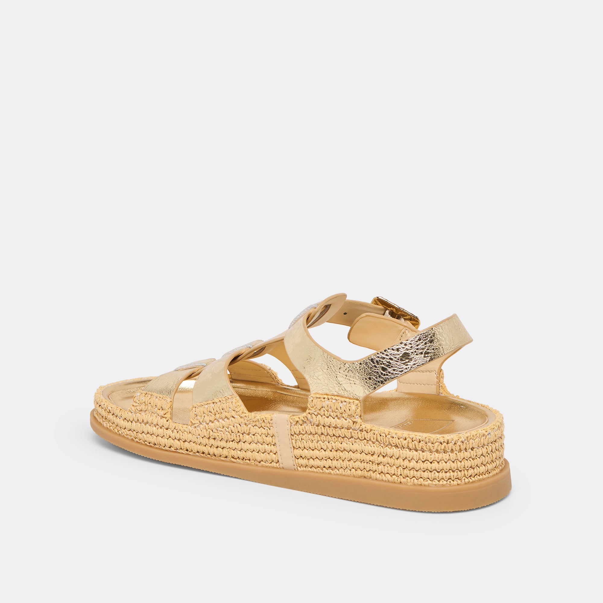 Dolce Vita SHOES | Shenna Gold Distressed Leather Sandals