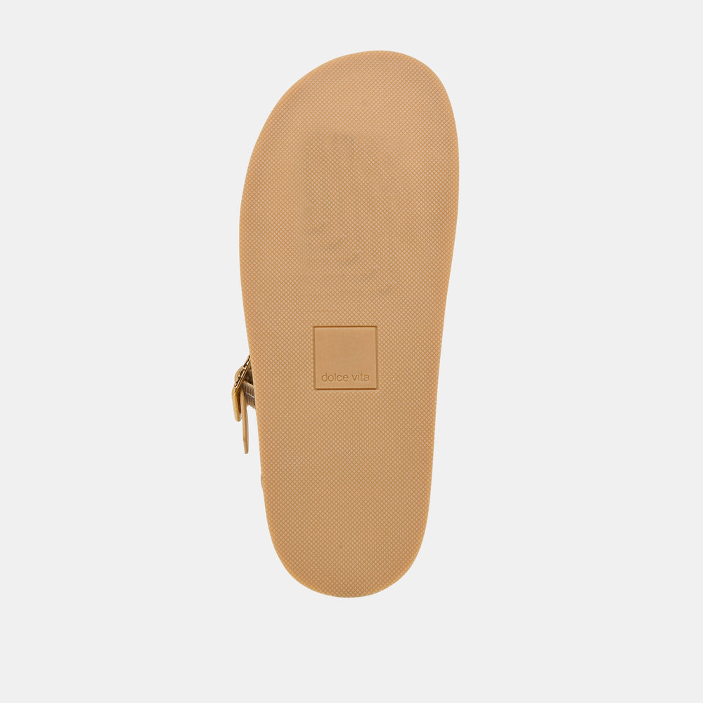 Dolce Vita SHOES | Shenna Gold Distressed Leather Sandals