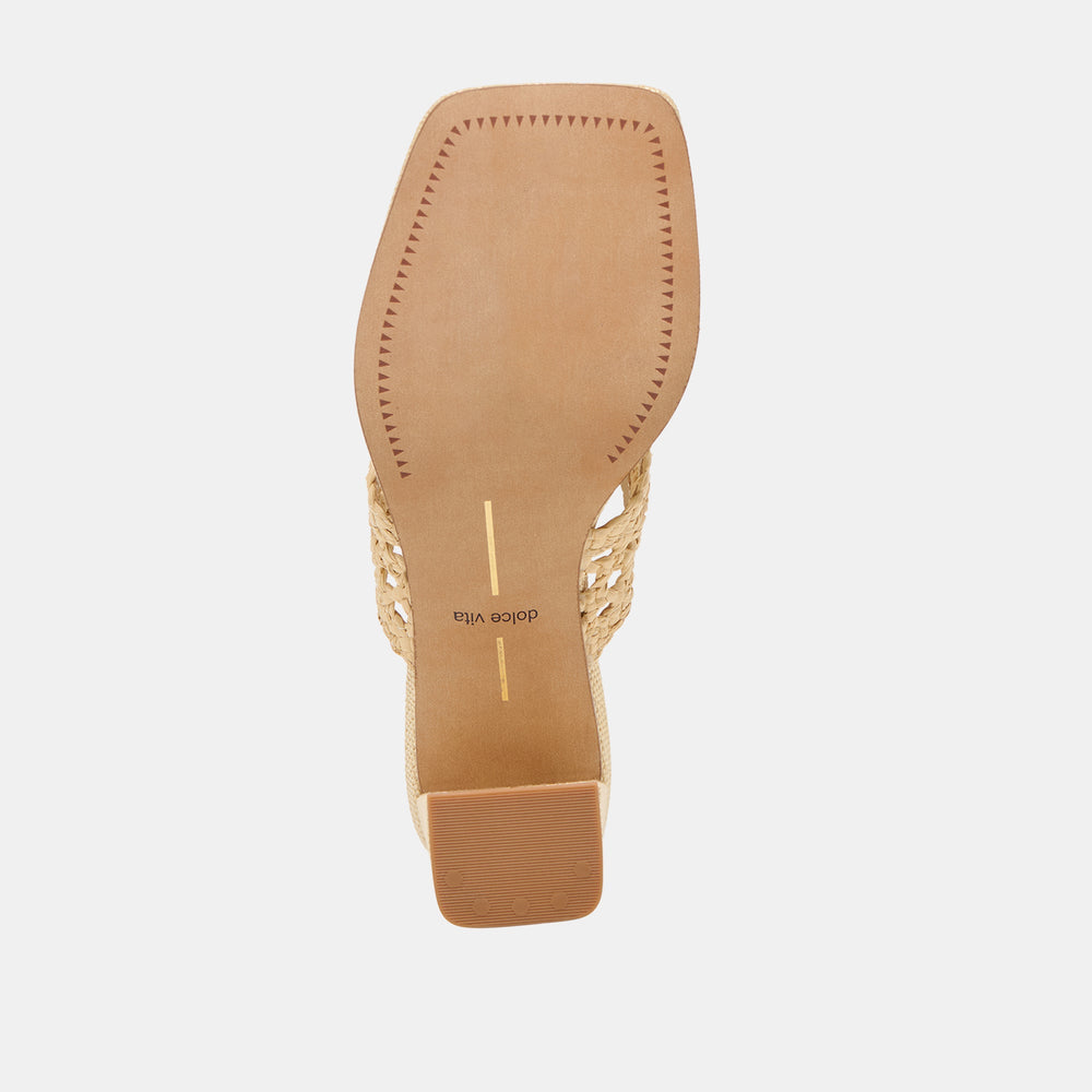 Dolce Vita SHOES | Barlo Lt Natural Woven Raffia Heels