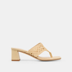 Dolce Vita SHOES | Barlo Lt Natural Woven Raffia Heels