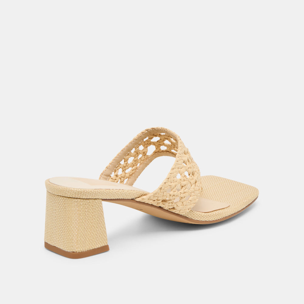 Dolce Vita SHOES | Barlo Lt Natural Woven Raffia Heels