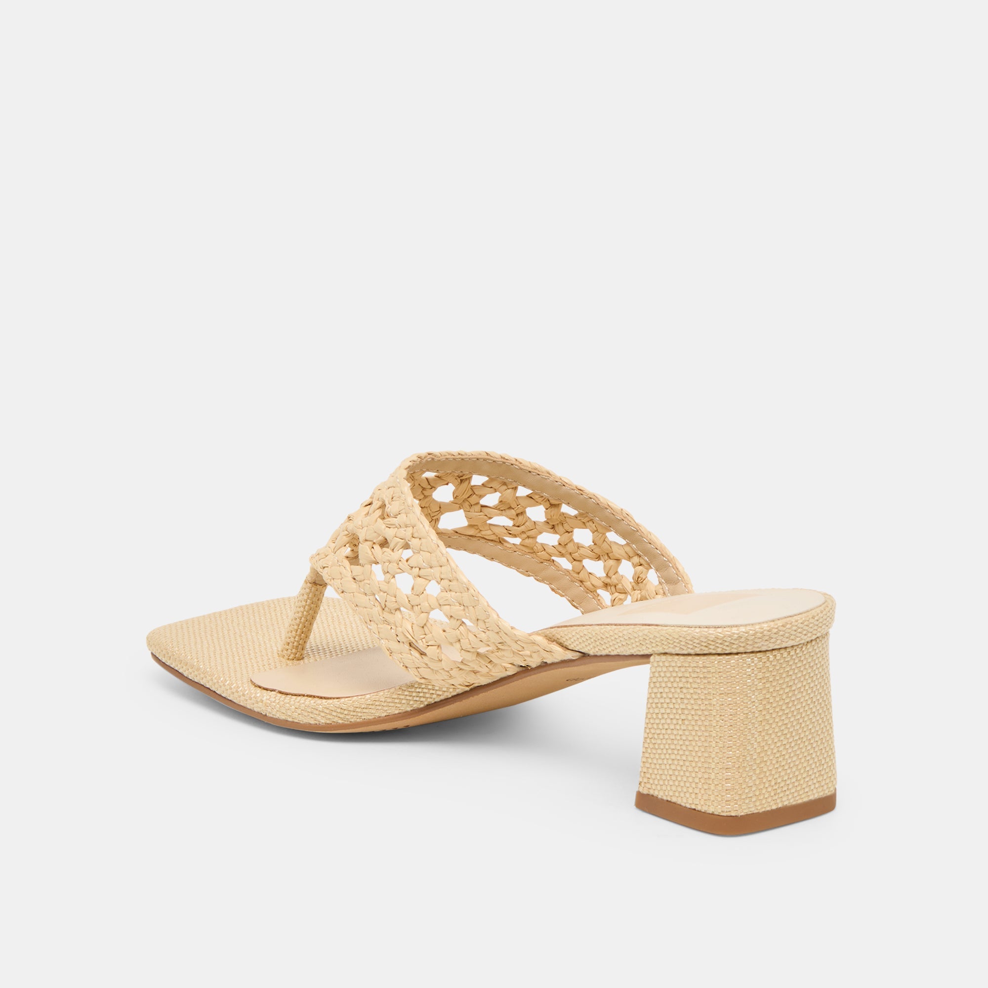 Dolce Vita SHOES | Barlo Lt Natural Woven Raffia Heels
