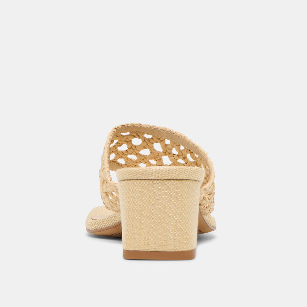 Dolce Vita SHOES | Barlo Lt Natural Woven Raffia Heels