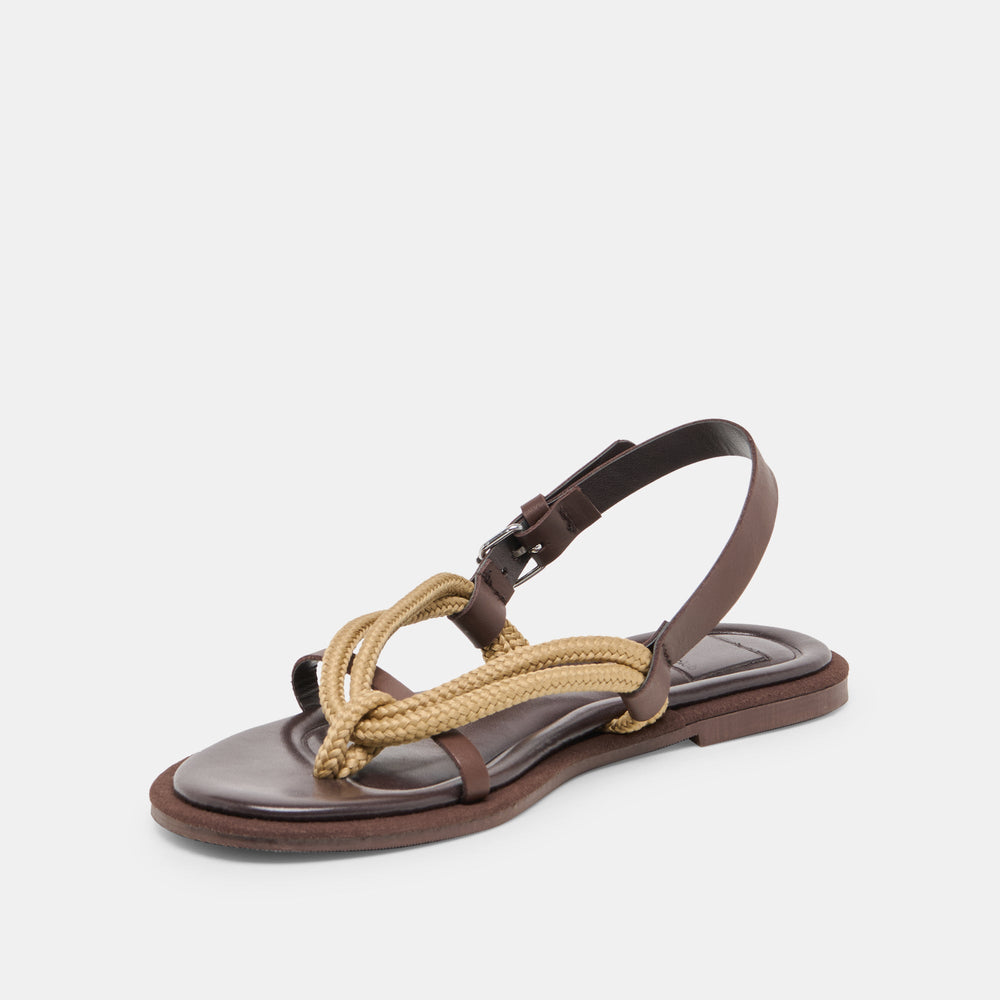 Dolce Vita SHOES | Reed Dk Brown Leather Sandals