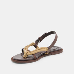 Dolce Vita SHOES | Reed Dk Brown Leather Sandals