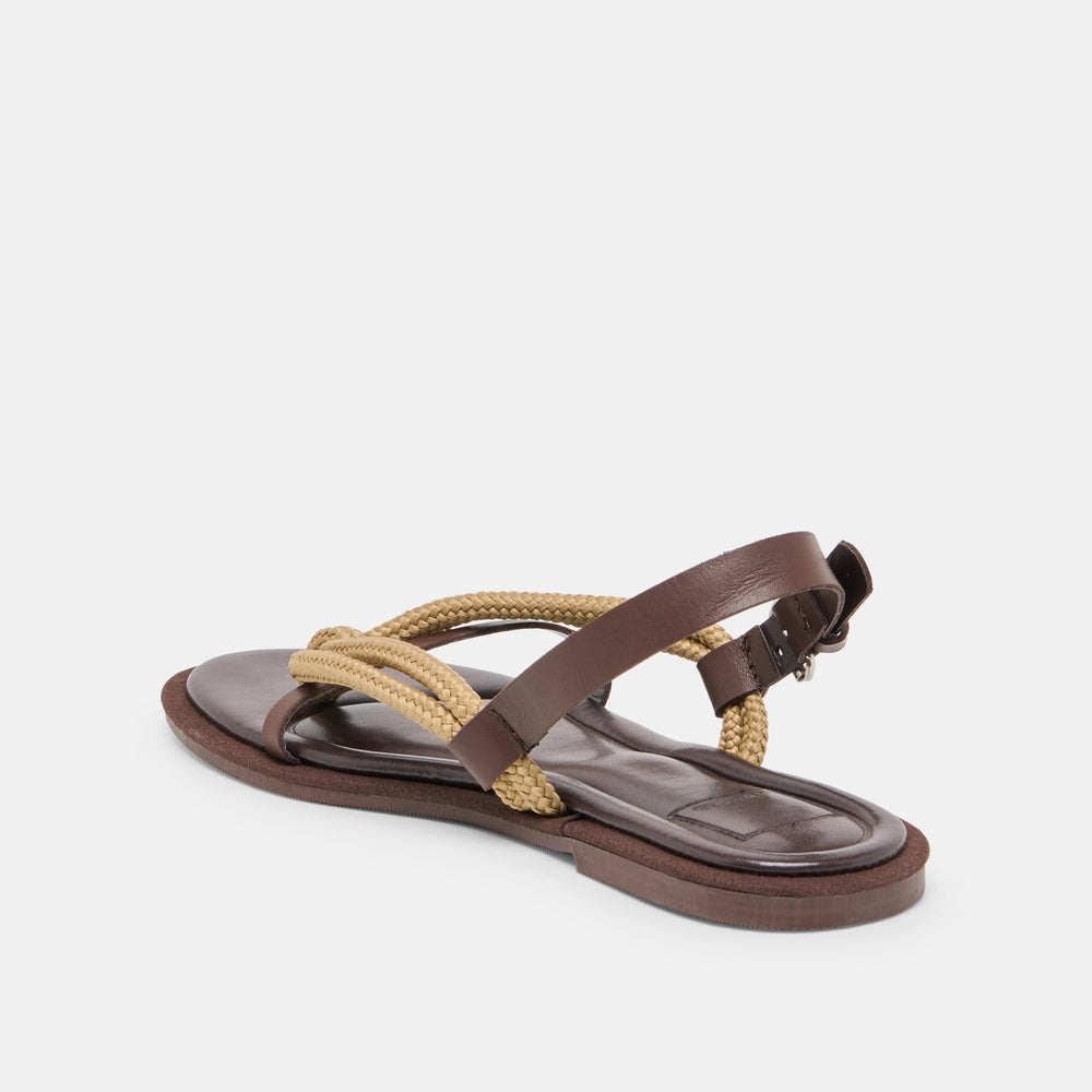 Dolce Vita SHOES | Reed Dk Brown Leather Sandals