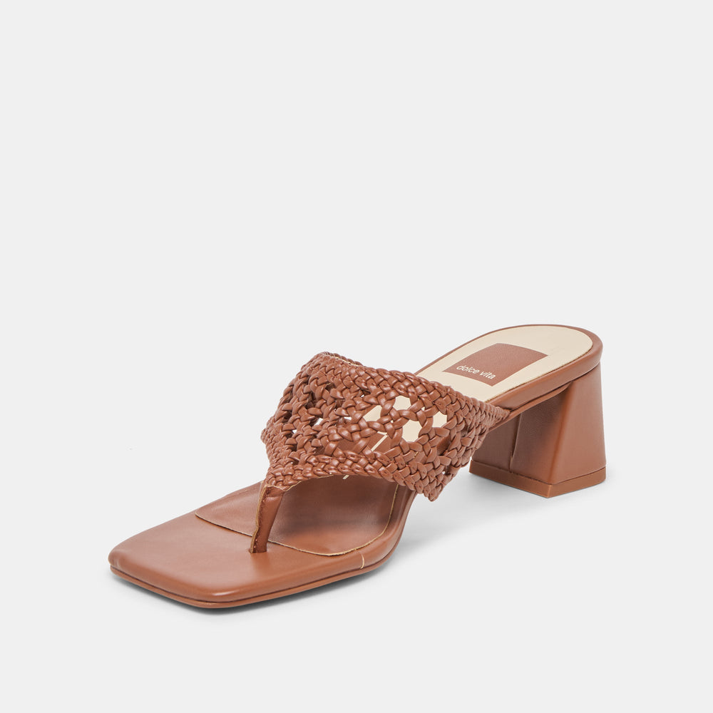 Dolce Vita SHOES | Barlo Cognac Woven Stella Heels
