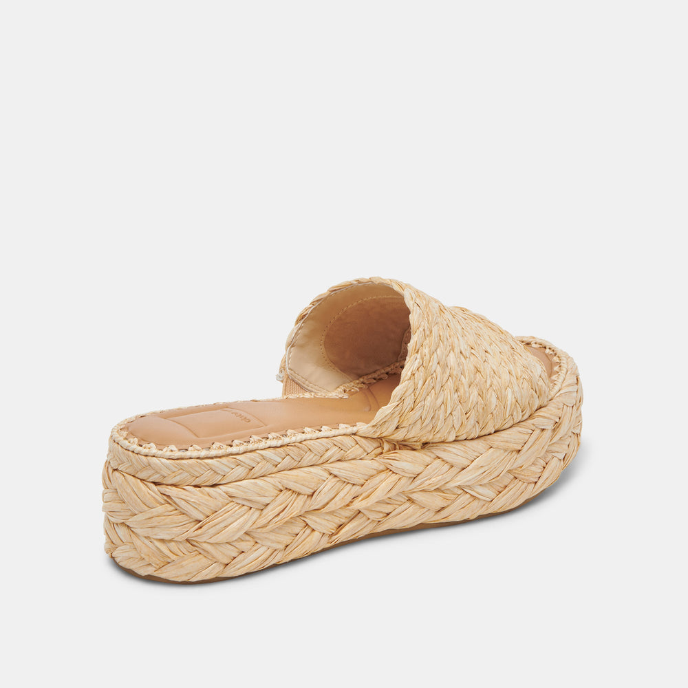 Dolce Vita SHOES | Chavi Sandals in Lt. Natural Raffia - Dolce Vita Shoes