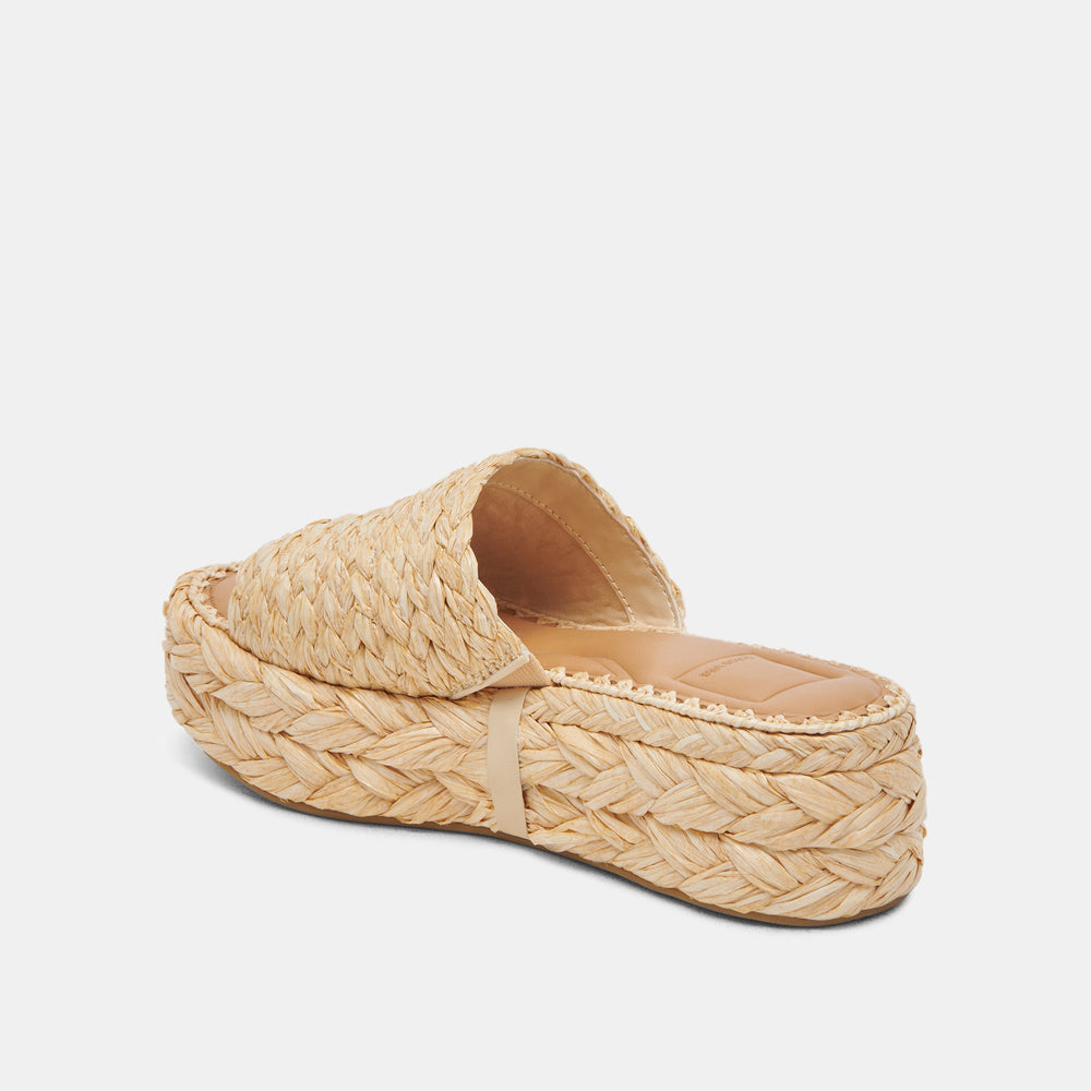 Dolce Vita SHOES | Chavi Sandals in Lt. Natural Raffia - Dolce Vita Shoes