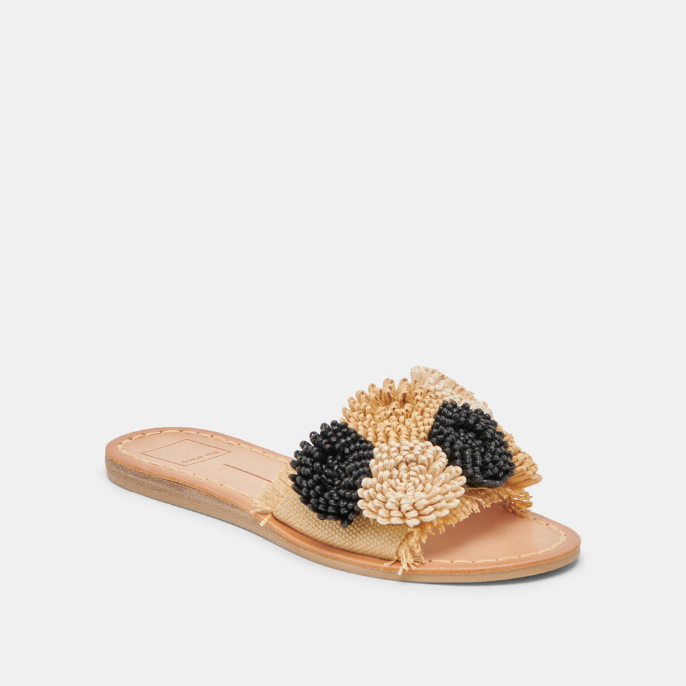 Dolce Vita SHOES | DANELA SANDALS BLACK NATURAL RAFFIA
 – Dolce Vita