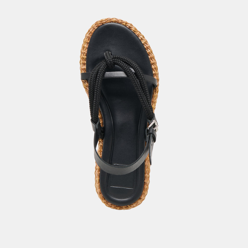 Dolce Vita SHOES | Reed Black Leather Sandals