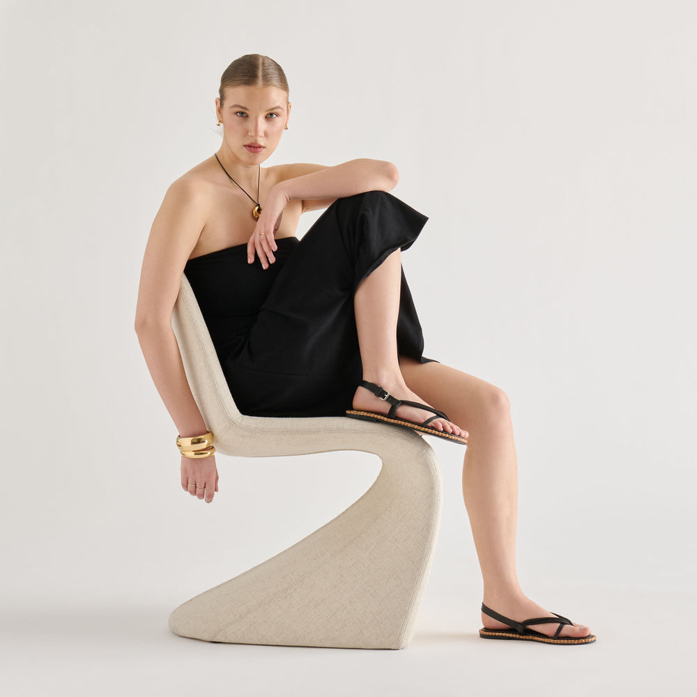 Dolce Vita SHOES | Reed Black Leather Sandals