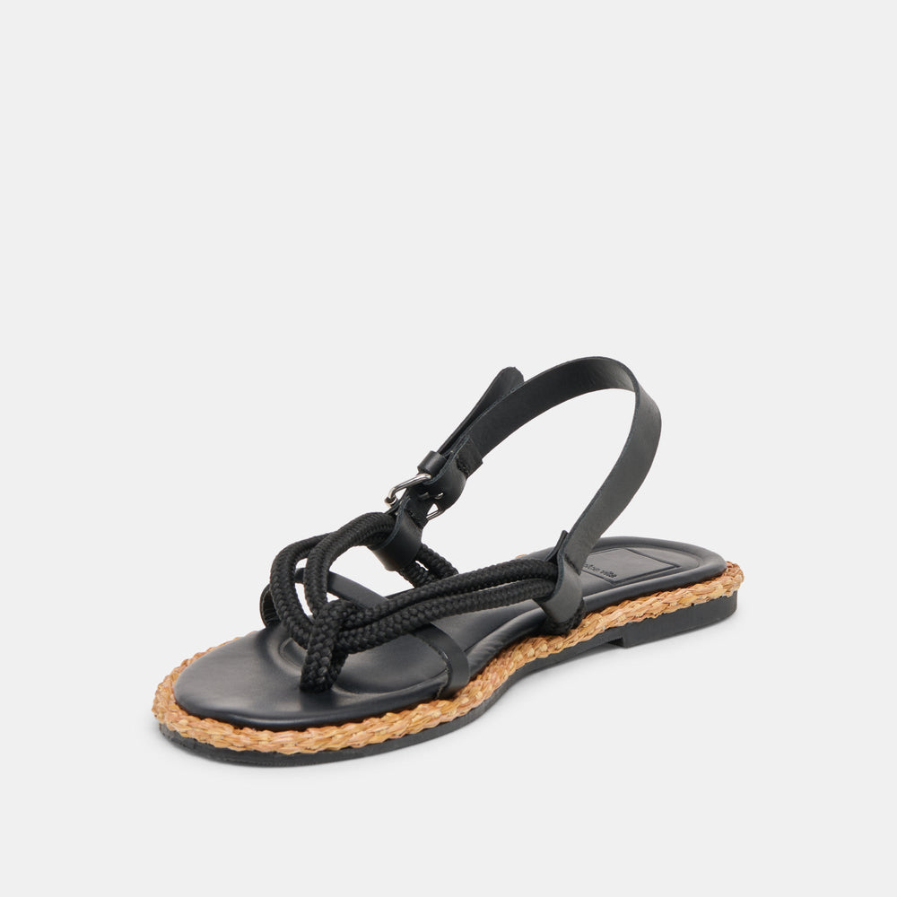 Dolce Vita SHOES | Reed Black Leather Sandals