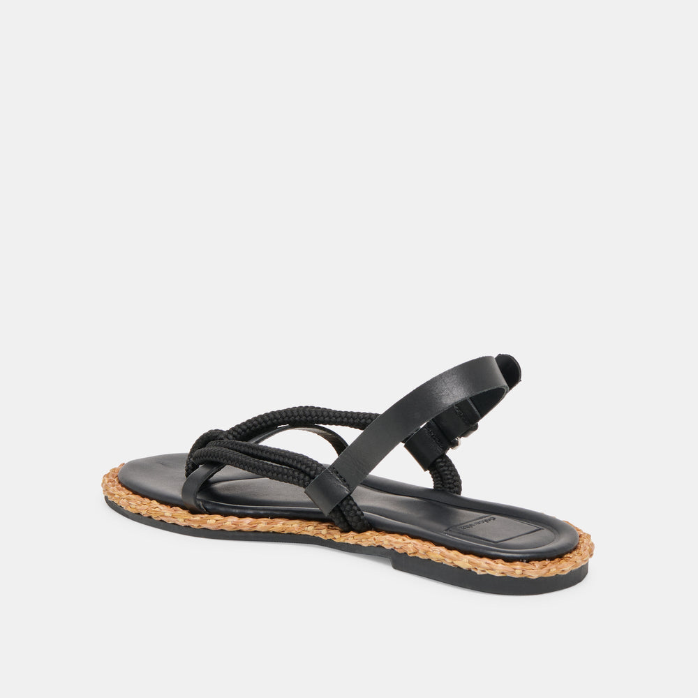 Dolce Vita SHOES | Reed Black Leather Sandals