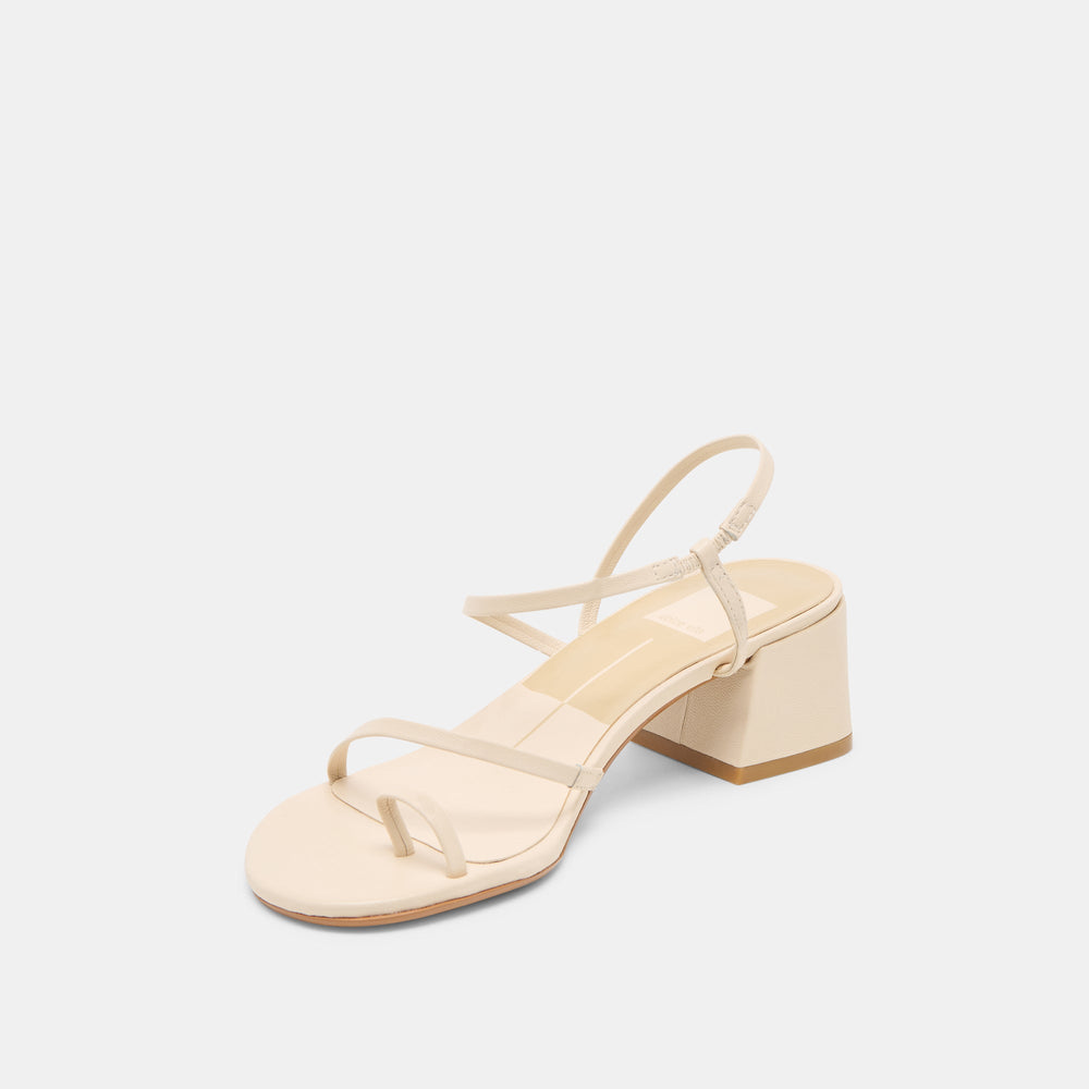 Dolce Vita SHOES | Trini Creme Leather Heels