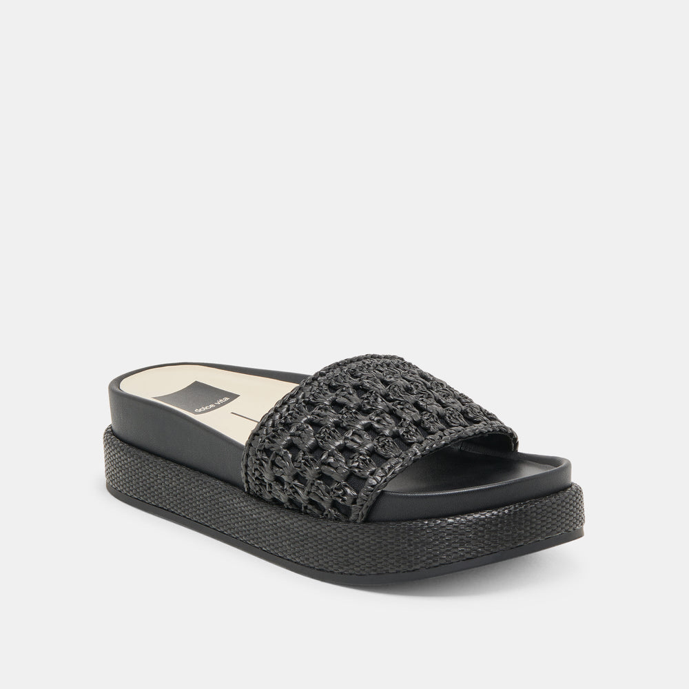 Dolce Vita SHOES | SIDONA SANDALS ONYX RAFFIA
 – Dolce Vita