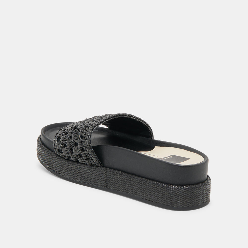 Dolce Vita SHOES | SIDONA SANDALS ONYX RAFFIA
 – Dolce Vita