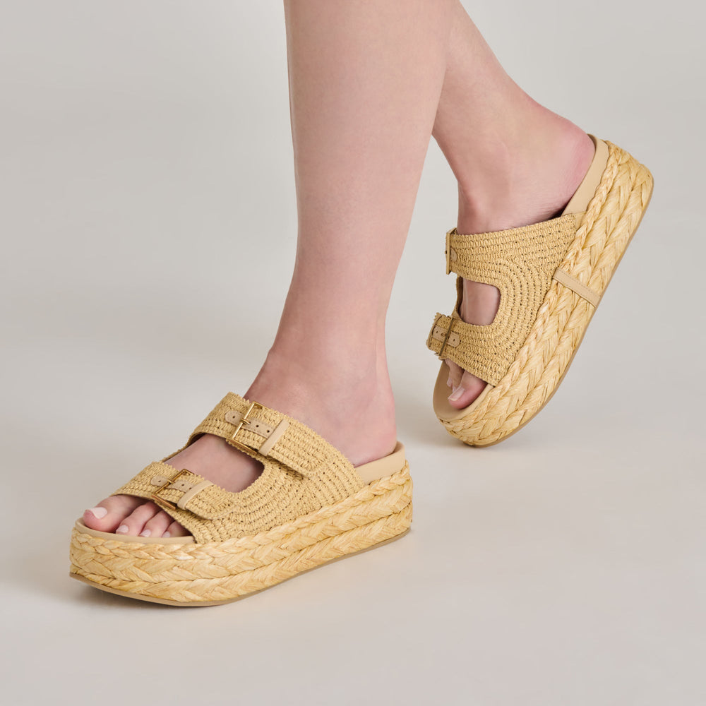 Dolce Vita SHOES | Falyn Lt Natural Woven Raffia Sandals