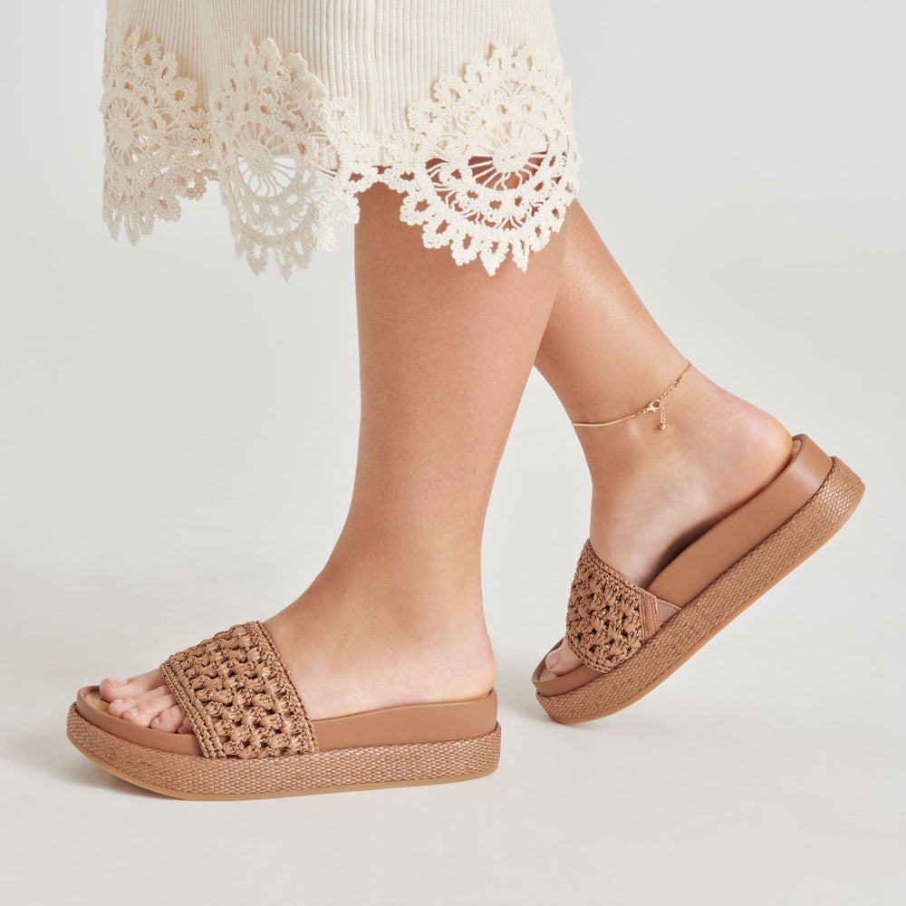 Dolce Vita SHOES | SIDONA SANDALS BROWN RAFFIA
 – Dolce Vita