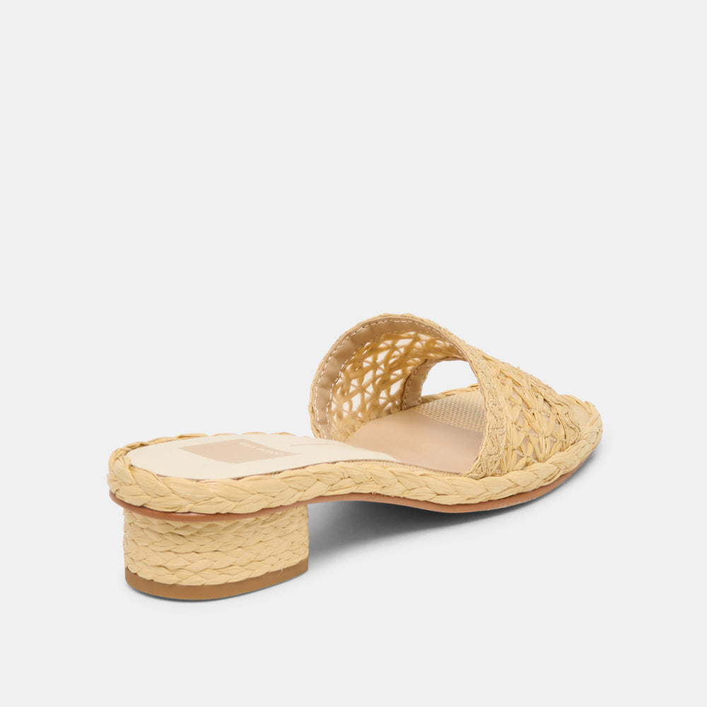 Dolce Vita SHOES | Dixi Lt Natural Cross Hatch Raffia Sandals