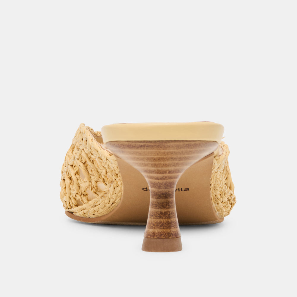 Dolce Vita SHOES | Cleo Loop Natural Raffia Heels