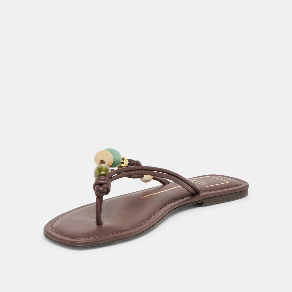 Dolce Vita SHOES | Cely Dk Brown Leather Sandals
