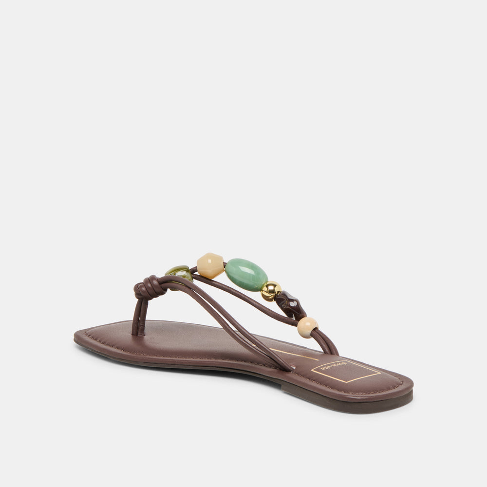 Dolce Vita SHOES | Cely Dk Brown Leather Sandals