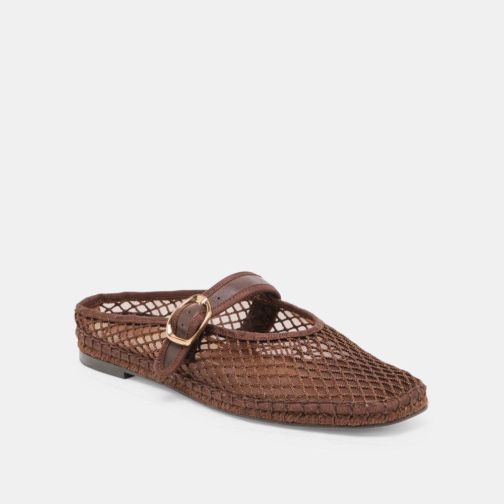 Dolce Vita SHOES | Milie Chocolate Woven Mesh Flats