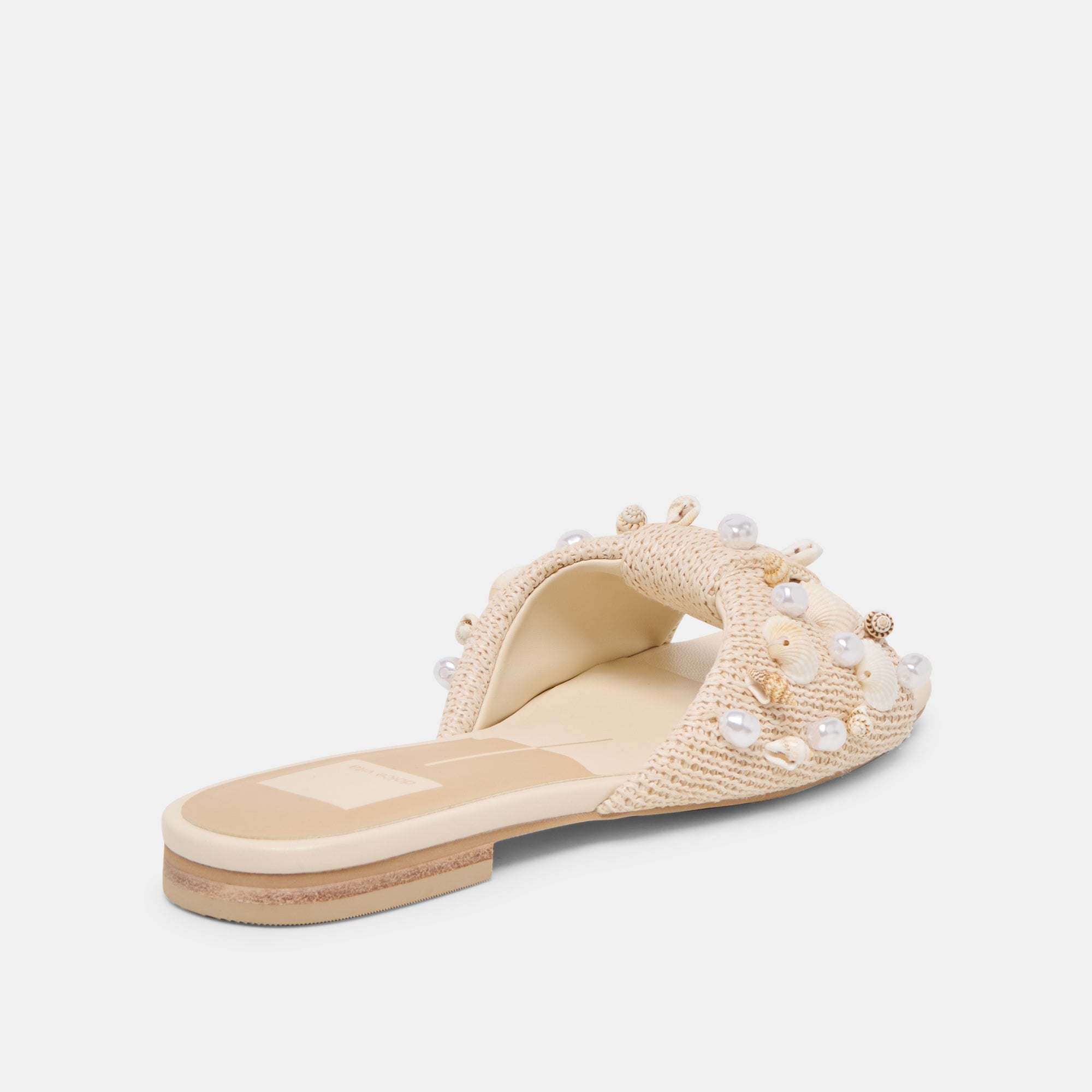 Dolce Vita SHOES | Lizza Oatmeal Beaded Raffia Sandals